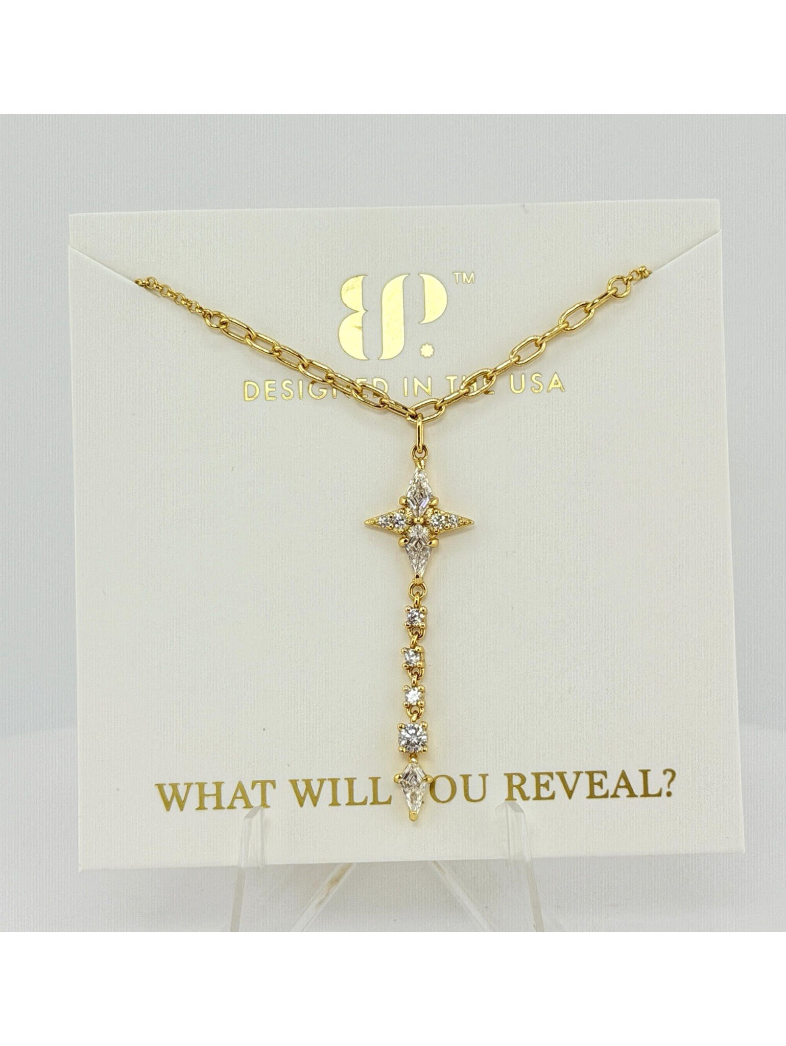 Bomb Party Vermeil “Brilliant With Bite” Clear Cz On .925 Sterling W/ Gold
